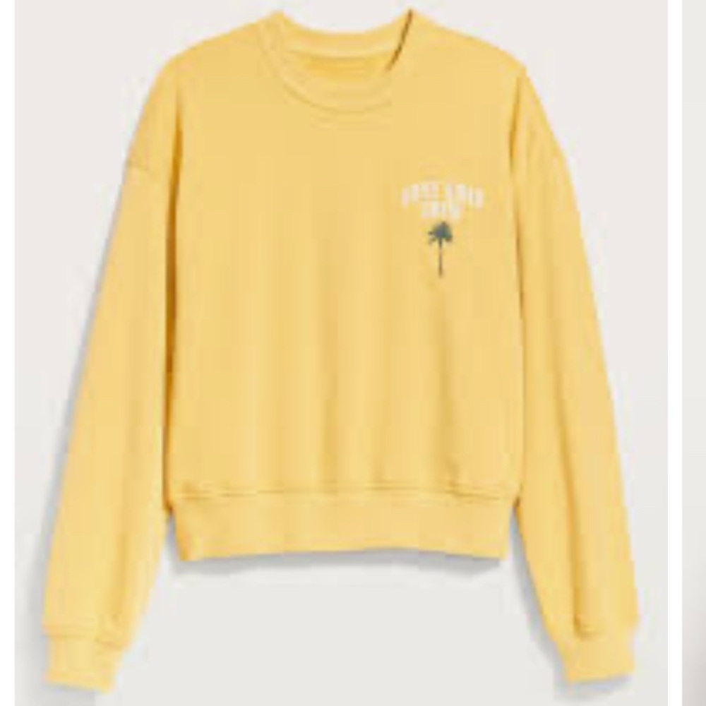 Old Navy Sunny Yellow Rib-knit crew neck